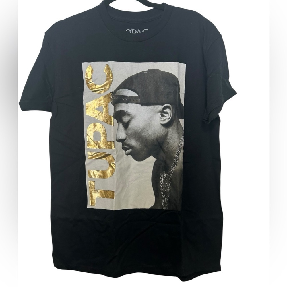 Tupac Shakur "Gold Profile" Graphic Tee ODAC Streetwear Size M